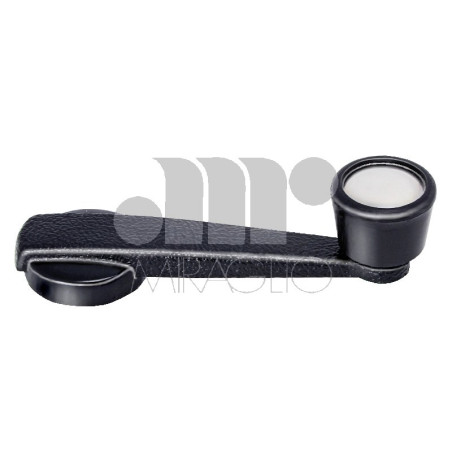 MANIGLIA ALZACRISTALLO ANTERIOREPOSTERIORE DESTROSINISTRO NERO IN PLASTICA E POMELLO CON INSERTO CROMATO FIAT 500 F  L  R 19651