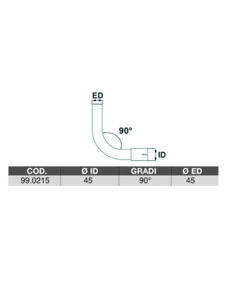CURVA ID 45 GR 90