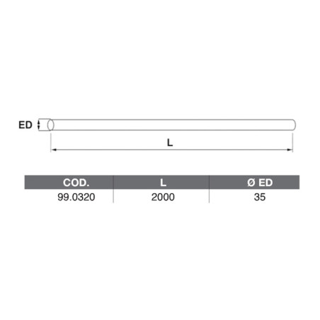 TUBO METRAGGIO 35X2000