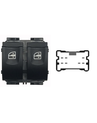 BLOCCO COMANDI ALZACRISTALLI POSTERIORE PORTA ANTERIORE SINISTRA 7 PIN 2 INTERRUTTORI CON CONNETTORE MARRONE DACIA DUSTER I HS 