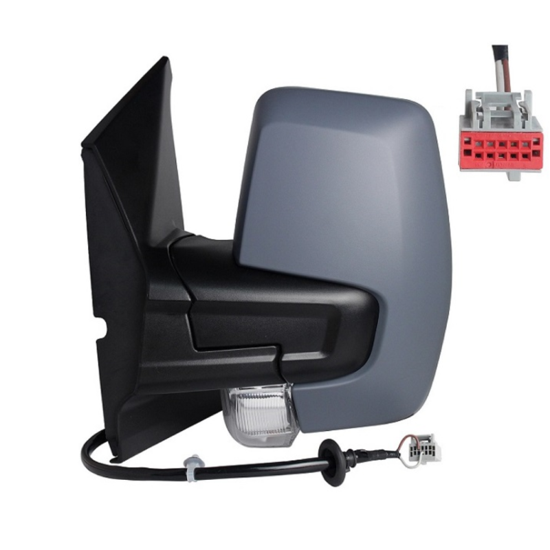 RETROVISORE ELETTRICO SINISTRO 6 PIN CON PRIMER TERMICO VETRO CONVESSO CON FANALINO INTEGRATO FORD TRANSITTOURNEO CUSTOM FYFZF3