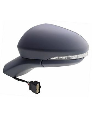 RETROVISORE ELETTRICO DESTRO 9 PIN CON PRIMER TERMICO ASFERICO RICHIUDIBILE ELETTRICAMENTE CON FANALINO INTEGRATO CON LUCE DI C