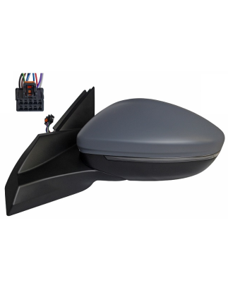 RETROVISORE ELETTRICO SINISTRO 10 PIN CON PRIMER TERMICO VETRO CONVESSO RICHIUDIBILE ELETTRICAMENTE CON FANALINO INTEGRATO CON 