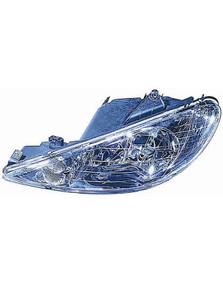 PROIETTORE DESTRO H7,H7 CON PARABOLA DOPPIA CON PREDISPOSIZIONE REGOLAZIONE ELETTRICA PEUGEOT 206 2A2C2D2E2K 19982009 VERS 2006