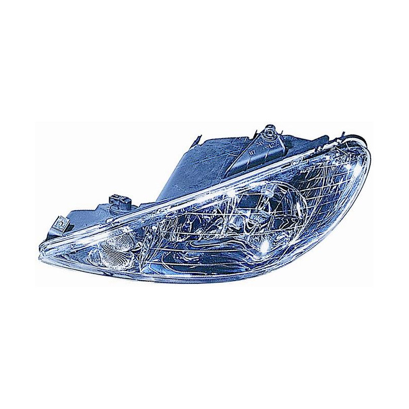 PROIETTORE DESTRO H7,H7 CON PARABOLA DOPPIA CON PREDISPOSIZIONE REGOLAZIONE ELETTRICA PEUGEOT 206 2A2C2D2E2K 19982009 VERS 2006