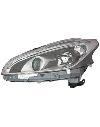 PROIETTORE SINISTRO LED H7,H7,PY21WSV CON PARABOLA NERA CON LUCE DIURNA LED CON PREDISPOSIZIONE REGOLAZIONE ELETTRICA PEUGEOT 2
