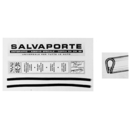 COPPIA SALVAPORTA TRASPARENTE AD INCASTRO CON ADESIVO 2X65CM