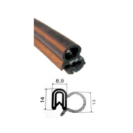 TRAFILATO VANO PORTA ROTOLO 25m CON INSERTO FILO CON BULBO LATERALE FIAT 500 F  L  R 19651975