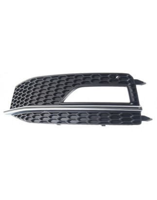 GRIGLIA PARAURTI ANTERIORE SINISTRA CON FENDINEBBIA CON MODANATURA CROMATA INTERNO NERO AUDI A4 8KH8K28K5 20112015