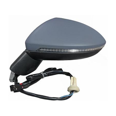 RETROVISORE ELETTRICO SINISTRO 9 PIN CON PRIMER TERMICO ASFERICO CON FANALINO INTEGRATO CON BLIND SPOT VOLKSWAGEN GOLF SPORTSVA