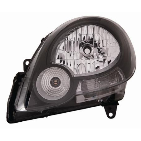 PROIETTORE SINISTRO CON PARABOLA NERA RENAULT KANGOO KW0KW1 20082013