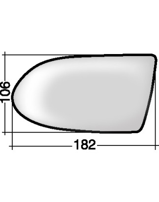 VETRO CON PIASTRA SINISTRO ASFERICO TERMICO OPEL ZAFIRA T98 19992005       VERS 2002