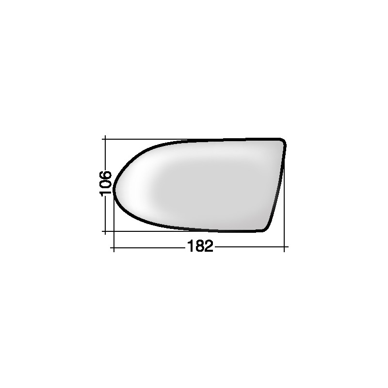 VETRO CON PIASTRA SINISTRO ASFERICO TERMICO OPEL ZAFIRA T98 19992005       VERS 2002