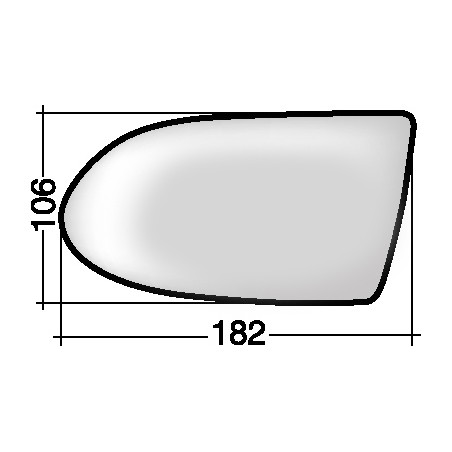 VETRO CON PIASTRA SINISTRO ASFERICO TERMICO OPEL ZAFIRA T98 19992005       VERS 2002