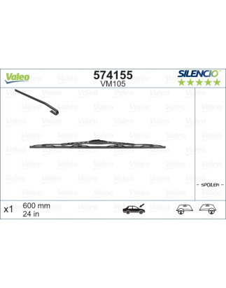 SPAZZOLA TERGI SILENCIO PERFORMANCE ANTERIORE DESTRASINISTRA SINGOLA 600mm CODICE BREVE: VM105