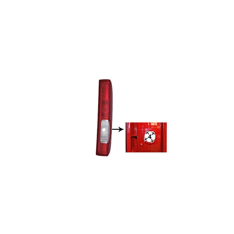 FANALE POSTERIORE SINISTRO SENZA PORTALAMPADA 3 PORTE ATTACCO A 4 FORI NISSAN PRIMASTAR X83 20062016, OPEL VIVARO X83 20062014,