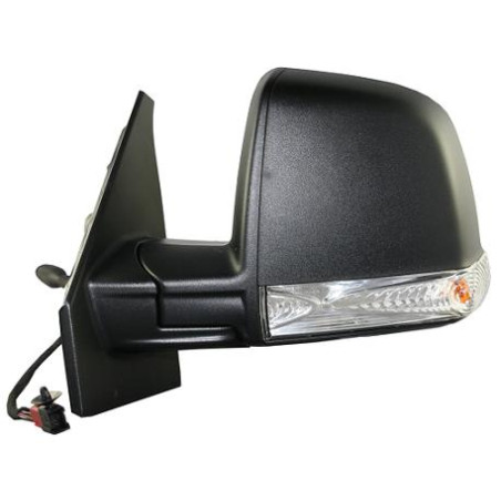 RETROVISORE MECCANICO DESTRO NERO CON PRIMER VETRO CONVESSO CON FANALINO INTEGRATO FIAT DOBLO 263 20092015, FIAT DOBLO 263 2015
