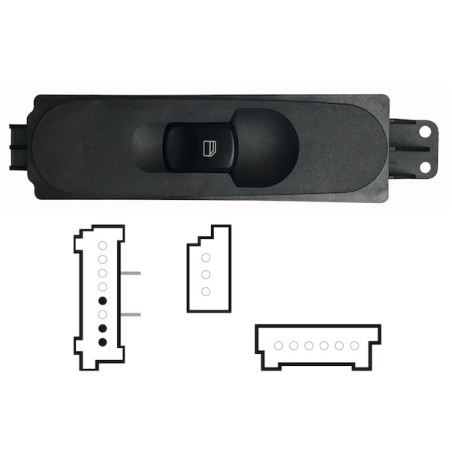 PULSANTIERA ALZACRISTALLI PORTA ANTERIORE DESTRA 3 PIN 1 INTERRUTTORI MERCEDES-BENZ SPRINTER W907 2018, MERCEDES-BENZ SPRINTER 