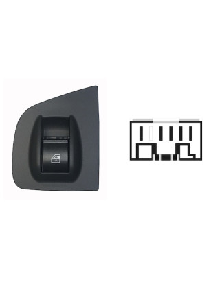 PULSANTIERA ALZACRISTALLI PORTA ANTERIORE DESTRA 5 PIN 1 INTERRUTTORI FIAT DOBLO 119223 20052009      , FIAT IDEA 350 20042010 