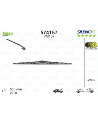 SPAZZOLA TERGI SILENCIO PERFORMANCE ANTERIORE DESTRASINISTRA SINGOLA 550mm CODICE BREVE: VM107
