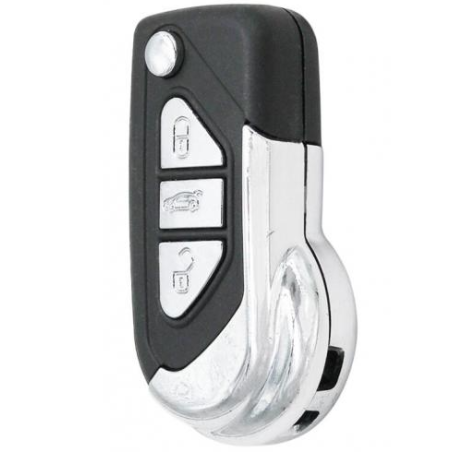 GUSCIO CHIAVE NERO CON TASTI CROMATI 3 TASTI: TASTO APERTURA TASTO CHIUSURA TASTO PORTELLONE PEUGEOT 306 7BN3N5N7 19931996     