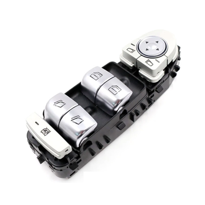 BLOCCO COMANDI PORTA ANTERIORE SINISTRA 3 PIN 4 INTERRUTTORI NERO-CROMATO BLOCCO FINESTRINI MERCEDES-BENZ EQV 447 2020, MERCEDE