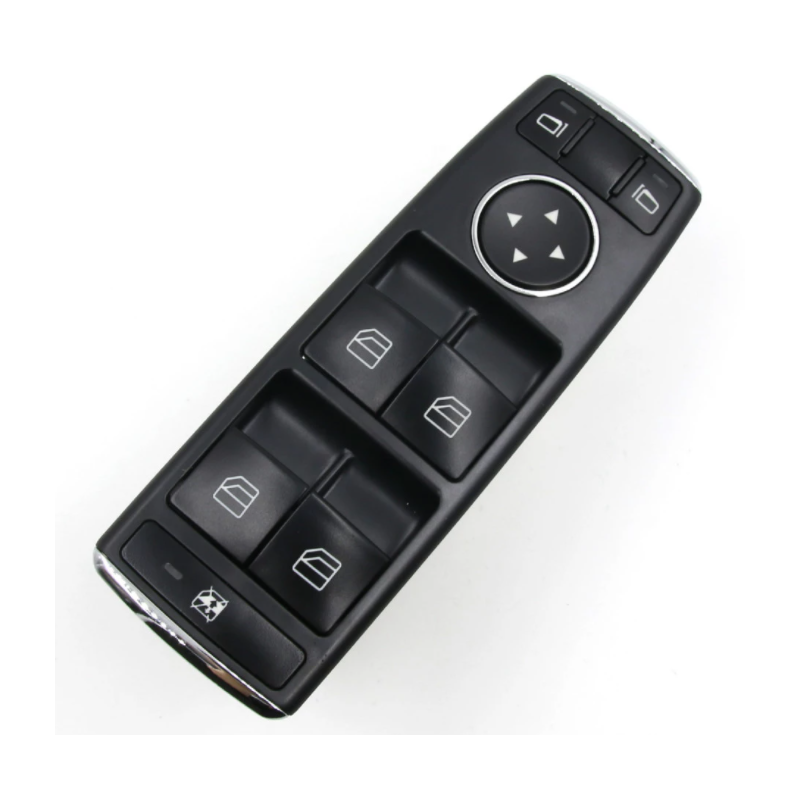 BLOCCO COMANDI ALZACRISTALLIRETROVISORI PORTA ANTERIORE SINISTRA 3 PIN 4 INTERRUTTORI CON CROMATURA BLOCCO FINESTRINI MERCEDES-