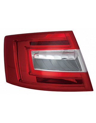 FANALE POSTERIORE DESTRO BIANCO - ROSSO 4 PORTE PY21W,P21W SENZA PORTALAMPADA LED SKODA OCTAVIA 6 5E3NL3NR35E55E6 20132017