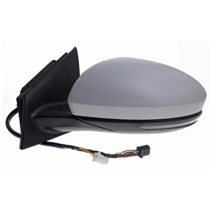 RETROVISORE ELETTRICO DESTRO 15 PIN CON PRIMER TERMICO RICHIUDIBILE ELETTRICAMENTE CON FANALINO INTEGRATO CON LUCE DI CORTESIA 