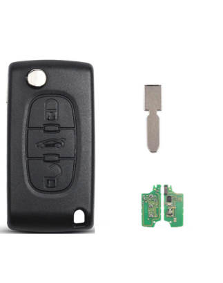 GUSCIO CHIAVE COMPLETO 3 TASTI: CON LAMA NE78 CON CHIP ID46 T14 TIPO FREQUENZA: 433MHZ TASTO APERTURA TASTO CHIUSURA TASTO PORT