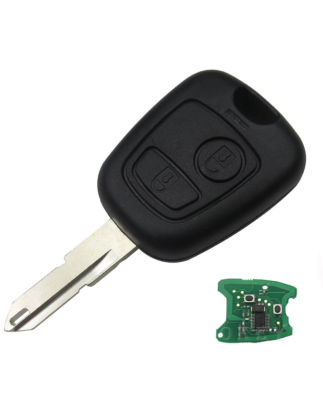 GUSCIO CHIAVE COMPLETO 2 TASTI: CON LAMA NE72 CON CHIP ID46 TIPO FREQUENZA: 433MHZ TASTO APERTURA TASTO CHIUSURA CITROEN C5 DED