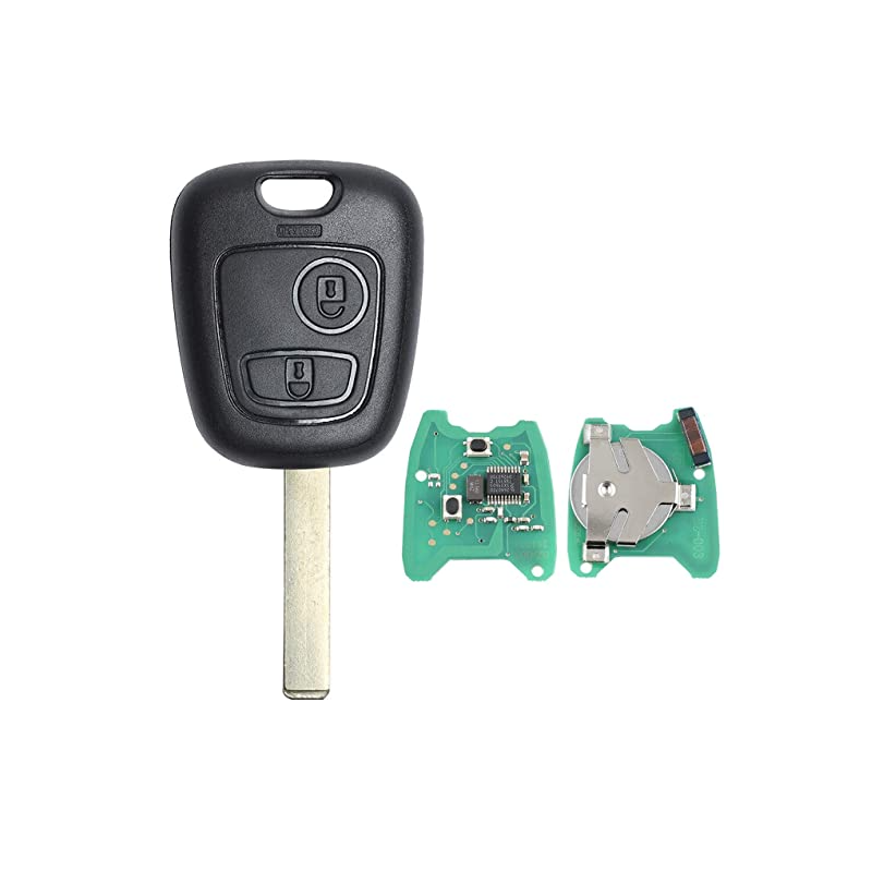 GUSCIO CHIAVE COMPLETO CON CHIP ID46 T14 TIPO FREQUENZA: 433MHZ TASTO APERTURA TASTO CHIUSURA PEUGEOT 407 6D6C 20042010