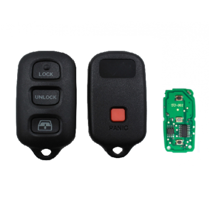 GUSCIO CHIAVE COMPLETO CON CHIP TIPO FREQUENZA: 315MHZ TASTO APERTURA TASTO CHIUSURA TASTO PORTELLONE TASTO ANTIPANICO TOYOTA C