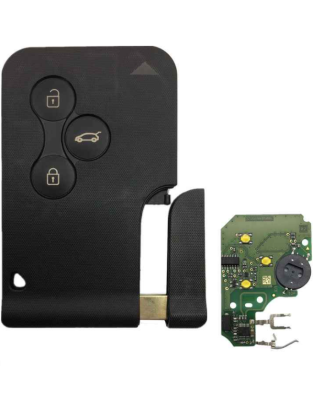 GUSCIO CHIAVE COMPLETO CON CHIP 7947 TIPO FREQUENZA: 433MHz TASTO APERTURA TASTO CHIUSURA TASTO PORTELLONE RENAULT MEGANE COUPE