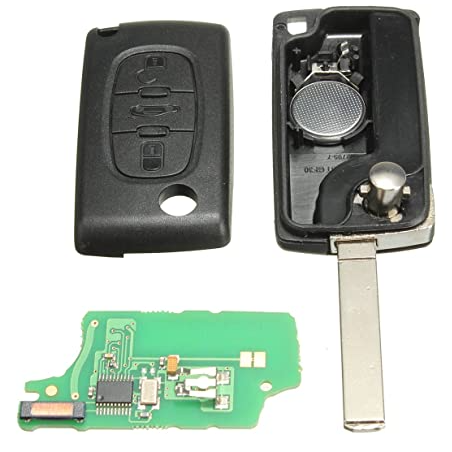 GUSCIO CHIAVE COMPLETO CON CHIP ID46 CE0536 TIPO FREQUENZA: 433MHZ TASTO APERTURA TASTO CHIUSURA TASTO PORTELLONE PEUGEOT 307 3