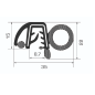 TRAFILATO VANO PORTA PSL mtm CON INSERTO FILO CON BULBO LATERALE FIAT PANDA 169 20032014