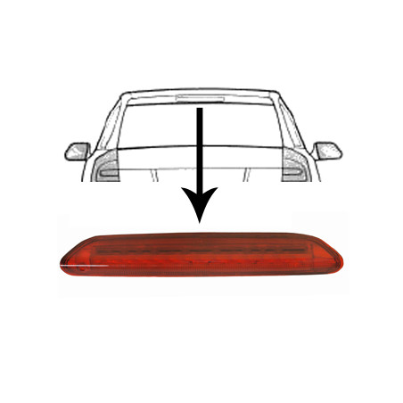 FANALE TERZO STOP SKODA OCTAVIA 5 1Z31Z5 20042008, SKODA OCTAVIA 5 3U4 20082013