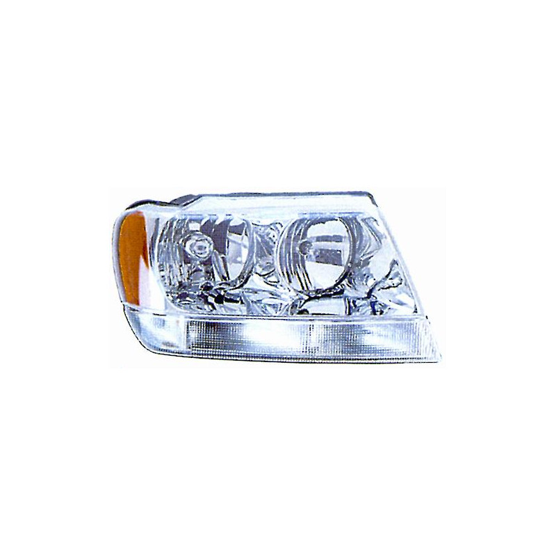 PROIETTORE DESTRO HB3,HB4 REGOLAZIONE MANUALE CON PREDISPOSIZIONE REGOLAZIONE ELETTRICA JEEP GRAND CHEROKEE WJWG 19992005