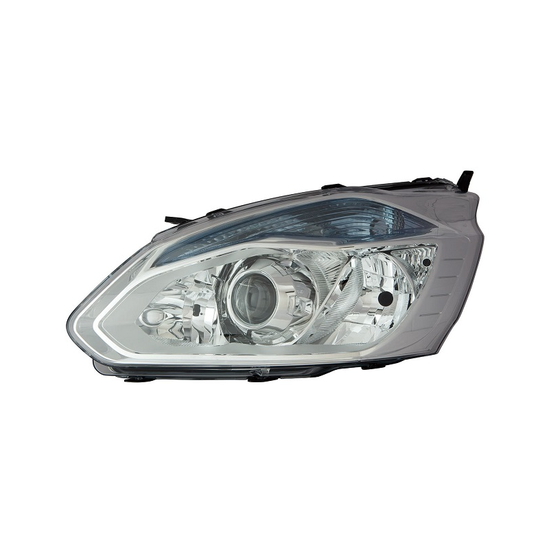 PROIETTORE DESTRO H7-H15-PY21-H1-W5WC CON PARABOLA CROMATA CON MOTORE CON LENTICOLARE FORD TRANSITTOURNEO CUSTOM FYFZ 20132018