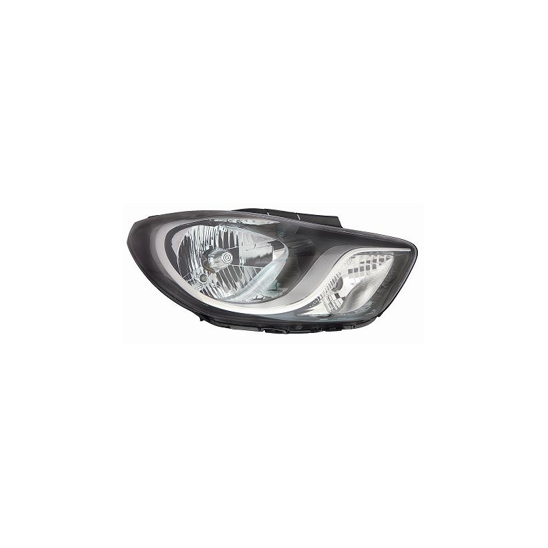 PROIETTORE DESTRO H4 CON PARABOLA NERA CON MOTORE HYUNDAI i10 I PA 20102013