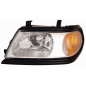 PROIETTORE DESTRO H4 TÜV CON PARABOLA CROMATA CON CORNICE NERA CON PREDISPOSIZIONE REGOLAZIONE ELETTRICA MITSUBISHI PAJERO SPOR