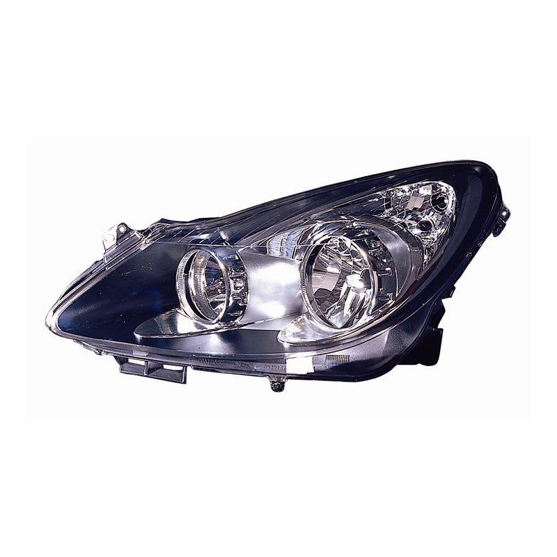 PROIETTORE DESTRO 3 PORTE H7,H1 CON PARABOLA NERA OPEL CORSA D S07 20062015 VERS SPORT 2011