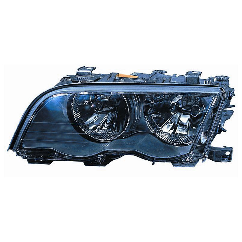 PROIETTORE DESTRO H7,H7 CON PARABOLA NERA CON MOTORE CON CORNICE NERA CON PREDISPOSIZIONE REGOLAZIONE ELETTRICA BMW SERIES 3 SD
