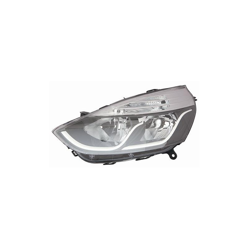 PROIETTORE SINISTRO H7,H1 CON PARABOLA NERA CON BORDO INTERNO BIANCO RENAULT CLIO IV BHKH 20132016, RENAULT CLIO IV BHKH 201620