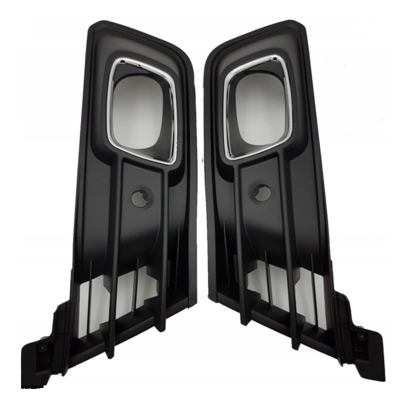 KIT GRIGLIE PARAURTI ANTERIORE DESTRASINISTRA NERE CSENS CON SEDE FENDINEBBIA CON MODANATURA CROMATA RENAULT CAPTUR I J5H5 2017