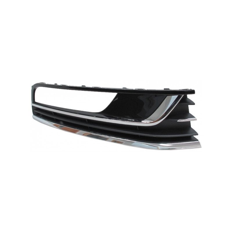 GRIGLIA PARAURTI ANTERIORE DESTRA NERA LUCIDA CON FENDINEBBIA CON PROFILI CROMATI VOLKSWAGEN PASSAT 362365 20112015
