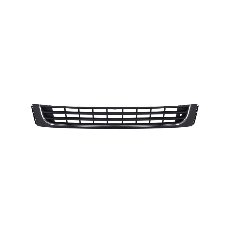 GRIGLIA PARAURTI ANTERIORE CENTRALE NERA CON MODANATURA CROMATA VOLKSWAGEN AMAROK PU S6S7 20102016