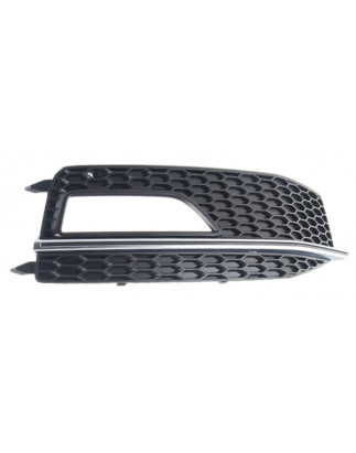 GRIGLIA PARAURTI ANTERIORE DESTRA CON FENDINEBBIA CON MODANATURA CROMATA INTERNO NERO AUDI A4 8KH8K28K5 20112015