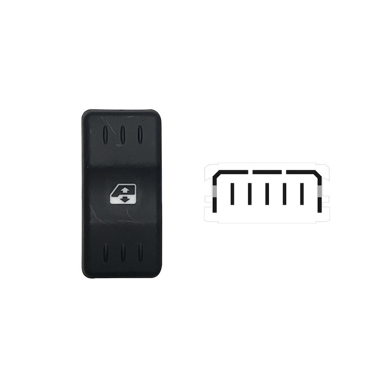 INTERRUTTORE ALZACRISTALLI PORTA ANTERIORE DESTRASINISTRA 5 PIN 1 INTERRUTTORE DACIA LOGAN-MCVPUPVAN I KSLSUS 20052012      , D