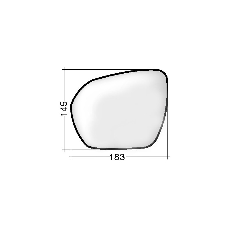 VETRO CON PIASTRA SINISTRO TERMICO CONVESSO LAND ROVER RANGE ROVER EVOQUE L538 20112015